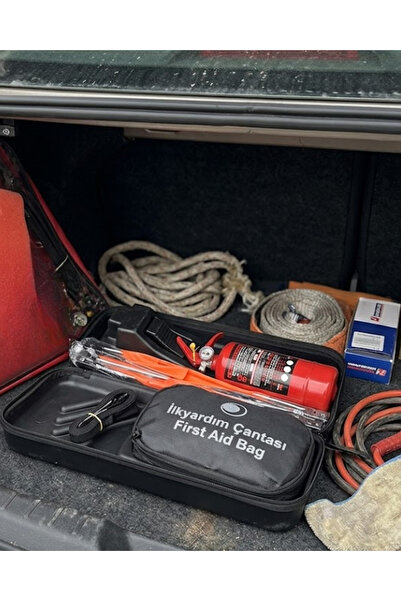 TRENDLİA Trafik Seti Acil Durum Araç Güvenlik Kiti Yangın Tüpü ve Reflektörlü