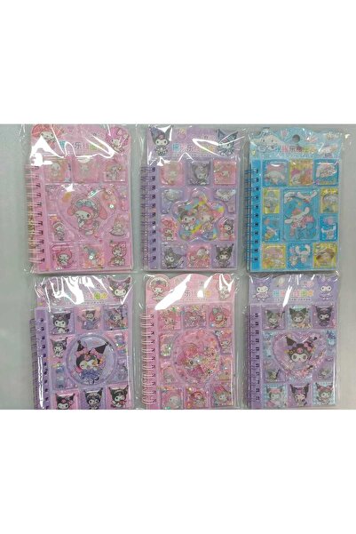 BADEAVM Çocuklar İçin Sulu Sticker Defteri-Mini Not Defteri-Kuromi Kavaii Sti...