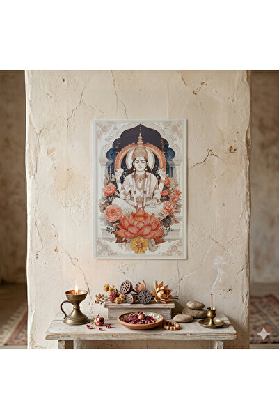 Hedea Lord Vishnu Ahşap Tablo - Hinduizm & Yoga Sunak Dekoru - 16x24 cm Özel ...
