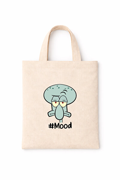 FANA حقيبة كتب صغيرة من القماش مطبوعة بشعار ملون