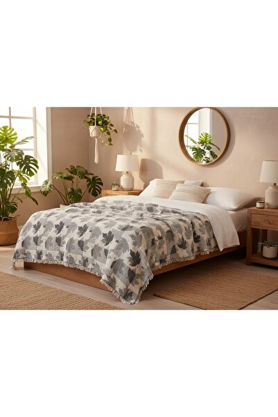 kesenegore 100% βαμβακερό σχέδιο ζακάρ με σχέδιο φύλλων 8 στρώσεων Πάπλωμα μο...