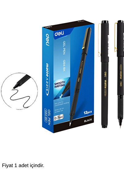 Deli Matte Gel Pen 0.7 mm Siyah 1 Adet