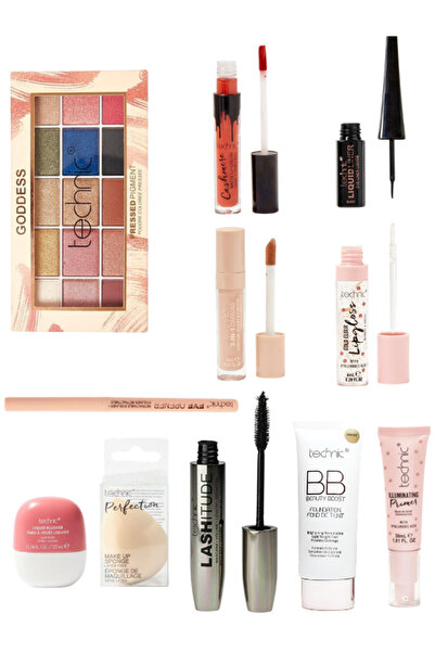 TECHNIC Goddess All in One Makeup Set 11 PCS Full Face Eyes Lips Gift Kit fro...