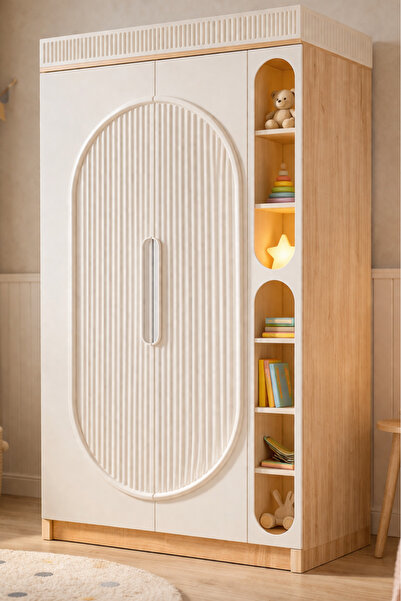 Setay Gardırop, Athena 2 Kapaklı Dolap ve Ledli Kitaplık