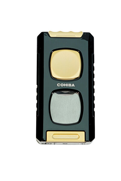 Parmida Cohiba Siyah-Gold Çift Torch Full Fonksiyonlu Puro Çakmak CCM0799