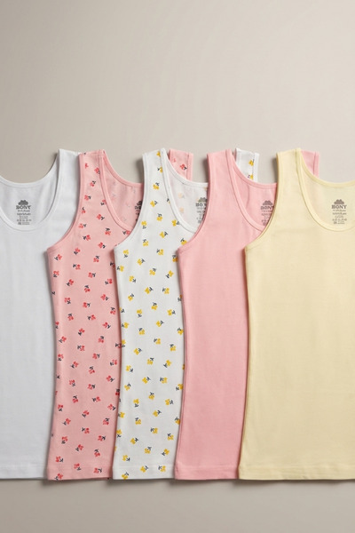 Katia&Bony مجموعة من 5 قمصان داخلية سميكة للفتيات متعددة الألوان
