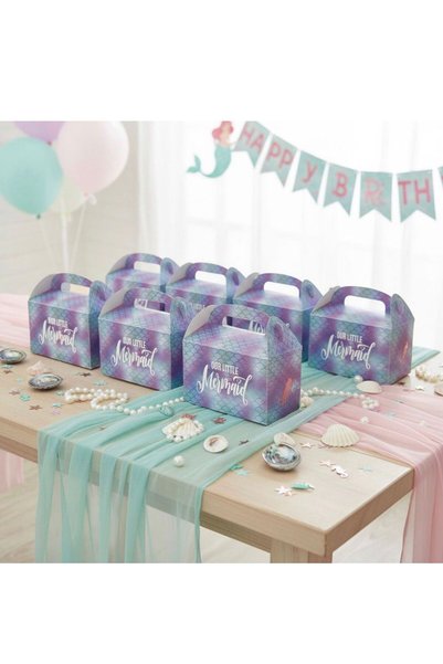SoCadeauByLyna Mermaid Birthday Goody bag (carton box): Fun and ready-to-give!