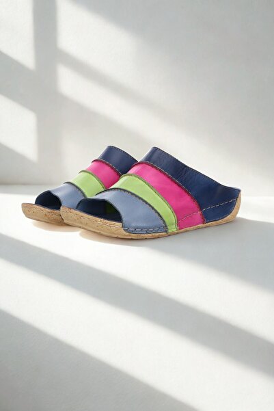 İNZE AYAKKABI Genuine Leather Slippers Model Name: Aura