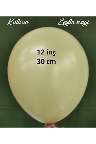 İrem Parti Dükkanı Retro Olive Balloons 10 Pieces 12 Inches 30 cm