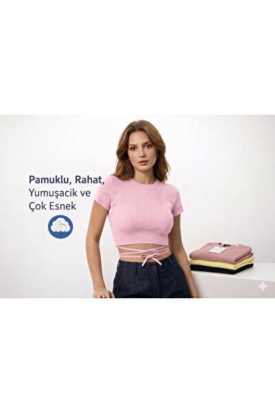 Gizem iç giyim Short Sleeves Waist-Tie Model Very Comfortable Flexible and Co...