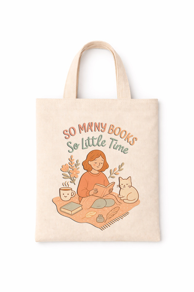 FANA Book Bag Colorful Slogan Printed Mini Canvas Tote Bag
