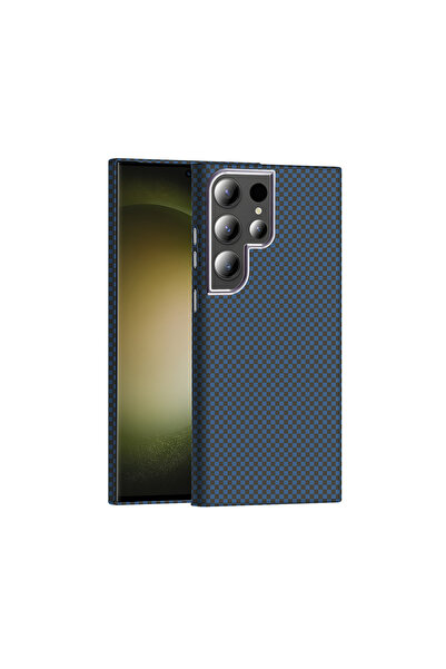 zore Galaxy S24 Ultra Kılıf M-safe Şarj Özellikli Karbon Fiber Görünümlü SEKO...