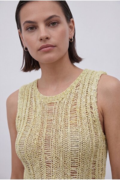 KENZA'A TRİKO Μπλούζα με διάτρητο σχέδιο και μηδενικά μανίκια