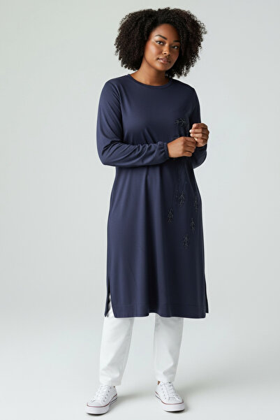 ECE GİYİM ΓΥΝΑΙΚΕΙΟ ΤΟΥΝΙΚ ΜΕ ΠΕΤΡΙΝΟ ΣΧΕΔΙΟ ΣΤΟ ΜΠΡΟΣΤΙΝΟ ΜΕΡΟΣ, ΕΛΑΣΤΙΚΟ ΤΕ...