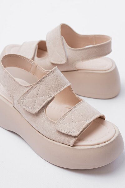 Tolgado ŽENSKI SVAKODNEVNI UDOBNI SANDALI OD BEŽ ZAČINJENOG MATERIJALA SA VIS...