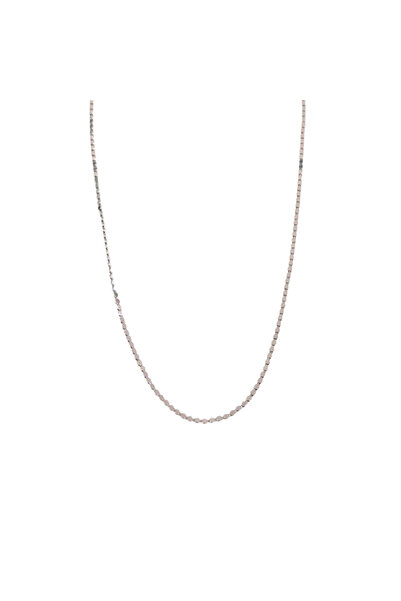 Güler Yüzlü Silver Xuping 2 mm Thin Crushed Flake Necklace 45 cm Gold - White