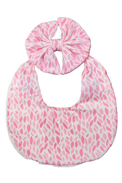 Bambimici - Luna Ribbon Headband & Baby Bib Set - Printed Pink
