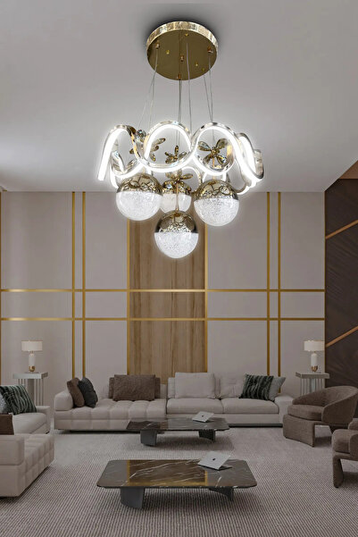 G-Light Sefa 4’lü Sarkıt LED Avize – Modern Salon Aydınlatması