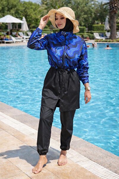 DLC Tekstil Fully Covered Swimsuit with Adjustable Waist, Hijab Set of 3