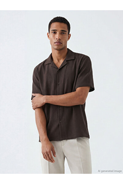 LC Waikiki Ozmarka New Season Regular Fit Resort Collar Muslin Men's Shirt