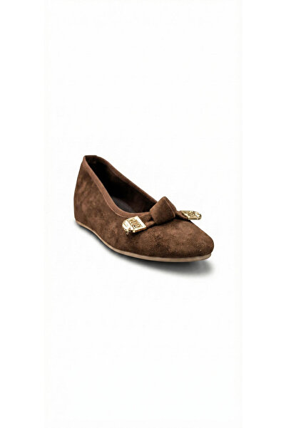 Ustalar Ayakkabı Çanta Brown Suede Women's Ballerinas 319.151-507