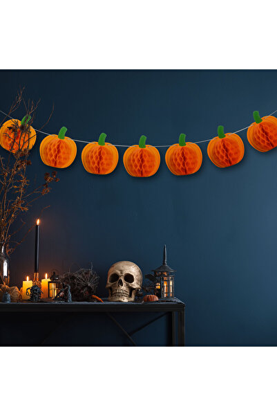 OEM Halloween decoration - pumpkin lantern garland - paper - 2 m