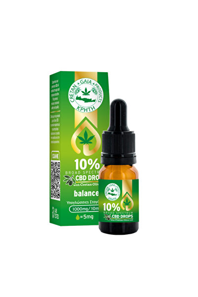 CRETAN GAIA Έλαιο κάνναβης – 10% CBD με κρητινό ελαιόλαδο, 10ml