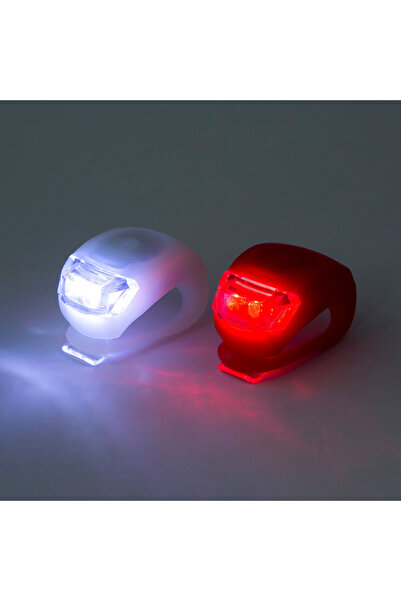 Wheel Zone LED bicycle lamp set with TPE cover - 2 pieces / set