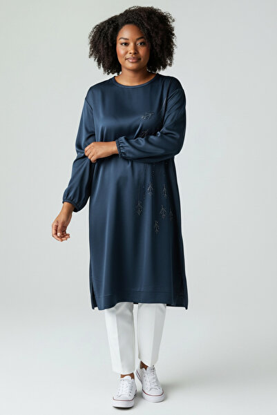 ECE GİYİM ΓΥΝΑΙΚΕΙΟ ΤΟΥΝΙΚ ΜΕ ΠΕΤΡΙΝΟ ΣΧΕΔΙΟ ΣΤΟ ΜΠΡΟΣΤΙΝΟ ΜΕΡΟΣ, ΕΛΑΣΤΙΚΟ ΤΕ...