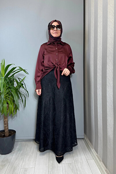 clande Lace Skirt Black 2601-2000