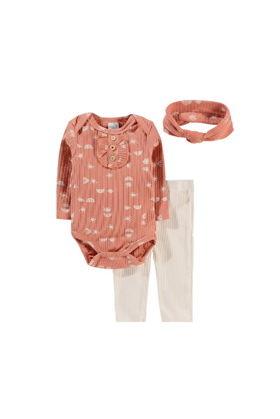 Bambimici - Printed Long Sleeve Pajama Set - Multicolor, 03M to 12M