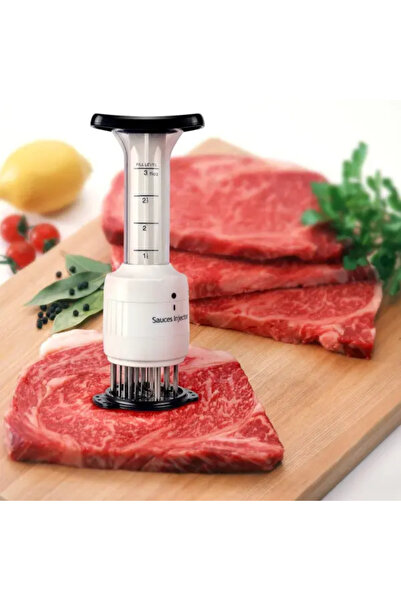 Meaco Meat Tenderizer with Injector for Sauce, 2 Injection Levels