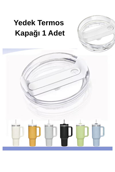 Stanley Quencher 40 Oz 1.18 LT Uyumlu Pipetli Termos Kapak - Beyaz Kapak Quen...