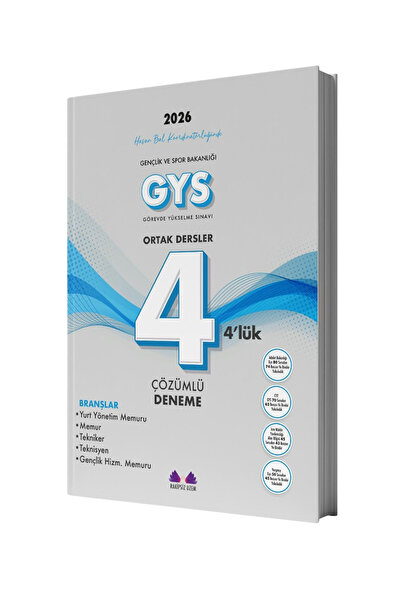 Rakipsiz UZEM GENÇLİK VE SPOR BAKANLIĞI ORTAK DERSLER 4'LÜ ÇÖZÜMLÜ DENEME