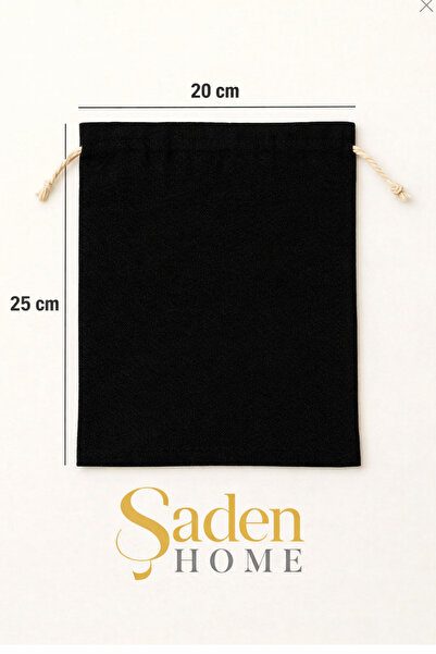 SADEN HOME 20X25 10 Pieces Black Pouches