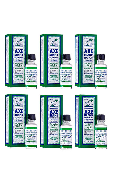 Axe Brand عبوة من 6 زيوت لتخفيف الألم السريع من البرد والصداع 5 مل