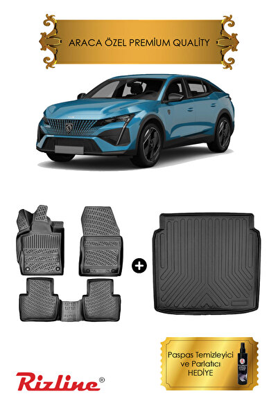 Rizline Peugeot 408 Hybrid (Hibrit) 2025 - 2026 Sonrası 3D Havuzlu Paspas & B...