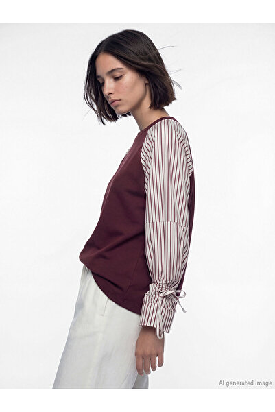 LC Waikiki Ozmarka New Season Crew Neck Striped Blouse