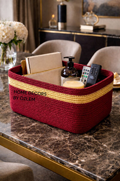 home decors by özlem Rectangular Basket Storage Box Organizer Handmade Handcr...