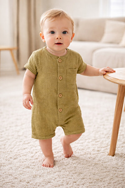 Little Baby Muslin Fabric Jumpsuit