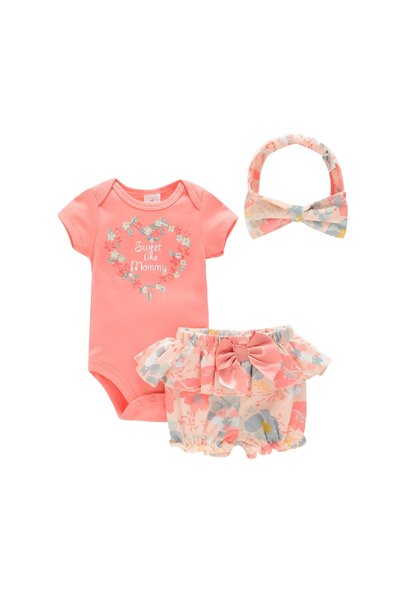 Bambimici -Amira Printed Set for Baby Boy & Baby Girl-Multicolor, 03M to 12M