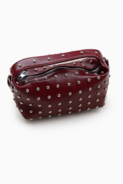 ELOVE Women's Mini Size Staple-Detail Hand and Shoulder Bag