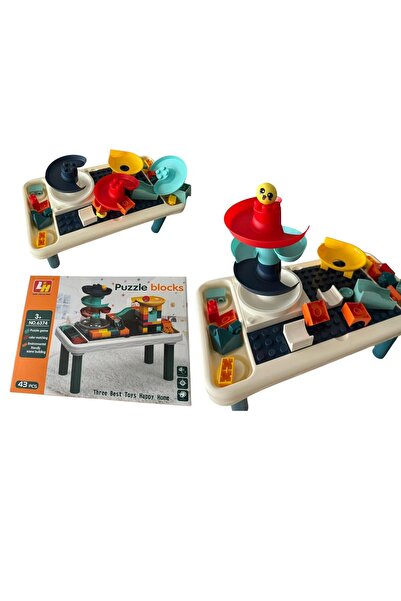 ADIRI SHOP Set Construcție - Masă activități copii cu circuit bile – 43 piese...