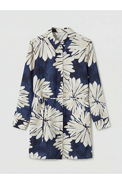 LC Waikiki Lcw everyday indigo floral women's shirt tunic