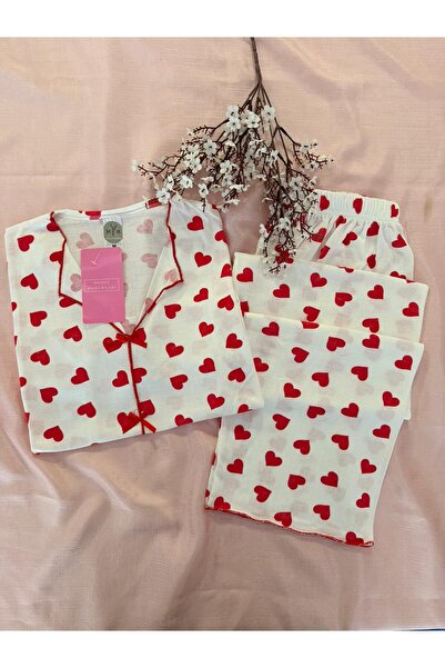 MH Moony Homewears Set de pijamale de vară cu mâneci scurte și pantaloni scur...