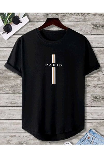 SUNFREE ΠΑΡΙΣ Βαμβακερό καλοκαιρινό μπλουζάκι unisex με στάμπα οβάλ φούστας