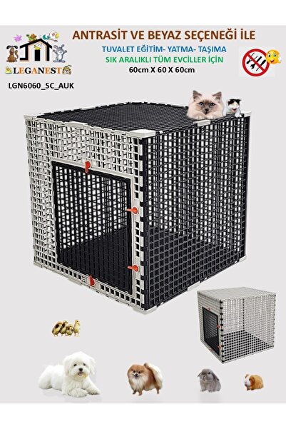 Leganest 62X62X60cm Tüm Evcillere Uygun 2cmx 2cm Aralıklı RENK Seçenekli Kafe...