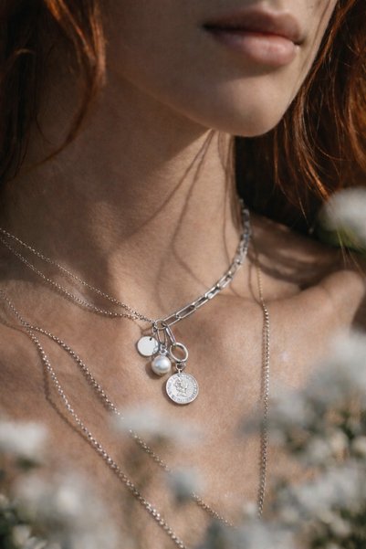 BALVORA VENTO Women's Steel Elizabeth Necklace Does Not Fade