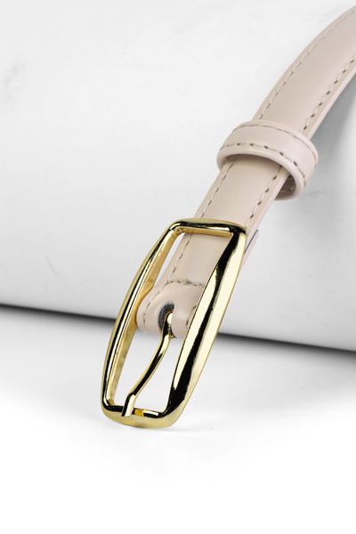 marisha Women's Thin Oval Gold Buckle Belt – Stylish and Compatible with Dres...