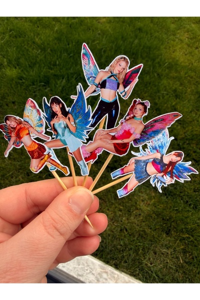 giftica sticker Manifest Doğum Günü Cupcake Süsü 10 Adet